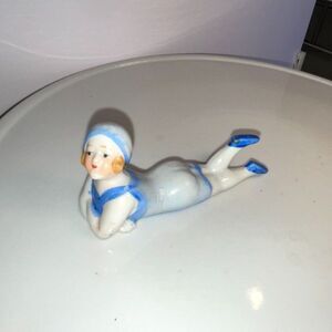 Vintage Bathing Beauty with bathing cap; made in Japan must see
